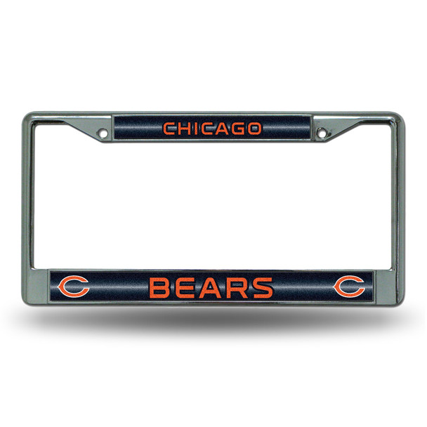 Chicago Bears Bling Chrome License Plate Frame