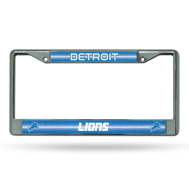 Detroit Lions Bling Chrome License Plate Frame