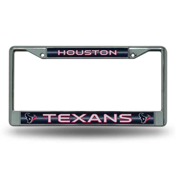 Houston Texans Bling Chrome License Plate Frame