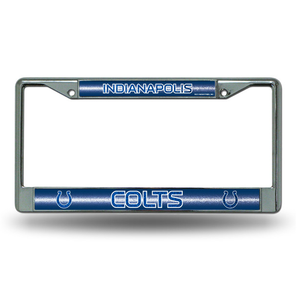 Indianapolis Colts Bling Chrome License Plate Frame