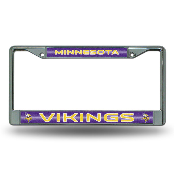 Minnesota Vikings Bling Chrome License Plate Frame