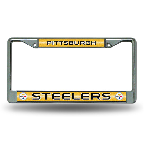 Pittsburgh Steelers Bling Chrome License Plate Frame