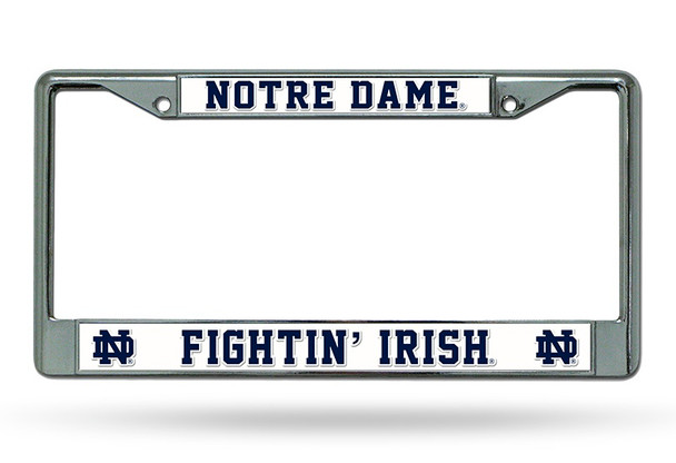 Notre Dame Fighting Irish License Plate Frame Chrome
