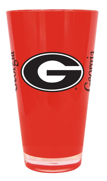 Georgia Bulldogs 20 oz Insulated Plastic Pint Glass