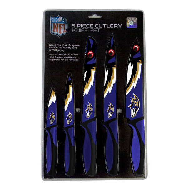 Baltimore Ravens 5pc Kitchen Knife Set