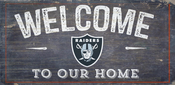 Las Vegas Raiders Sign Wood 6x12 Welcome To Our Home Design
