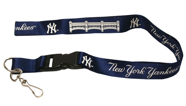 New York Yankees Lanyard Keychain ID Holder MLB Fan Accessory - Breakaway with Key Ring
