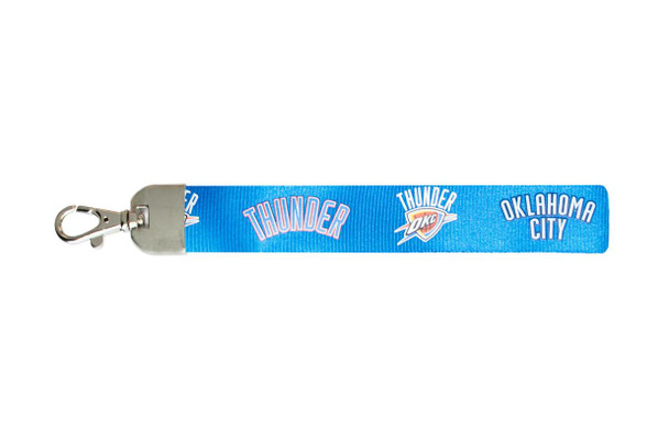 Oklahoma City Thunder Lanyard Keychain ID Holder NBA Fan Accessory Wristlet Style