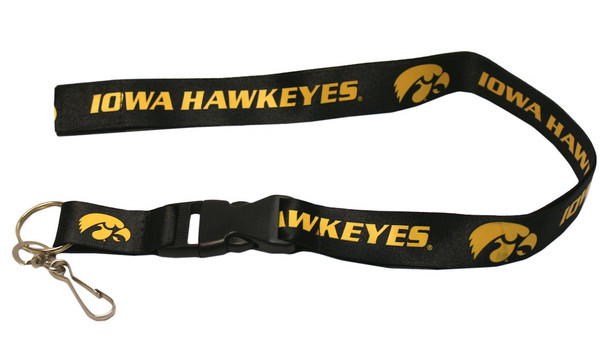 Iowa Hawkeyes Lanyard Keychain ID Holder NCAA Fan Accessory Breakaway with Key Ring Style