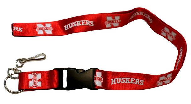 Nebraska Cornhuskers Lanyard Keychain ID Holder NCAA Fan Accessory - Breakaway with Key Ring