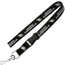 Arizona Cardinals Lanyard Keychain ID Holder NFL Fan Accessory - Breakaway with Key Ring - Blackout