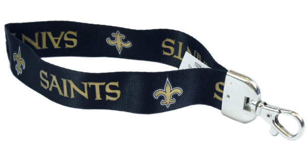 New Orleans Saints Lanyard Keychain ID Holder NFL Fan Accessory Wristlet Style
