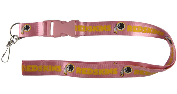 Washington Commanders Lanyard Keychain ID Holder NFL Fan Accessory - Breakaway with Key Ring - Pink