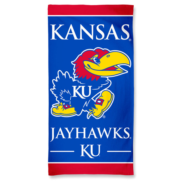Kansas Jayhawks Beach Towel 30x60 NFL Fan Bath Towel Beach Style