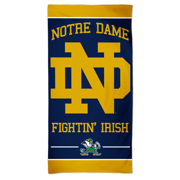 Notre Dame Fighting Irish Beach Towel 30x60 NFL Fan Bath Towel Beach Style Spectra