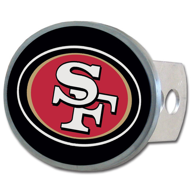 San Francisco 49ers Oval Metal Hitch Cover Class II and III