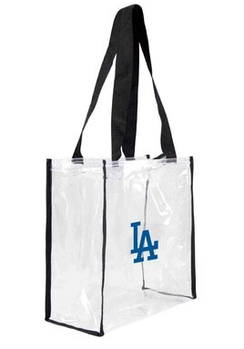 Los Angeles Dodgers Clear Square Stadium Tote Bag MLB Approved Fan Bag