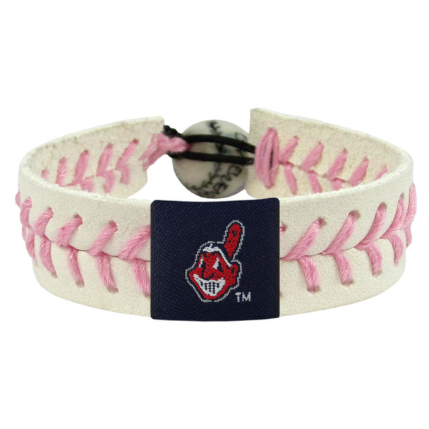 Cleveland Indians Bracelet Classic Baseball Pink