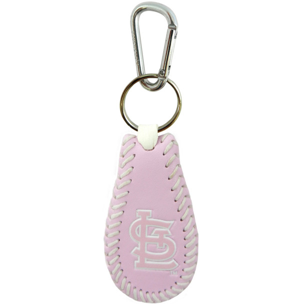 St. Louis Cardinals Keychain Classic Baseball Pink