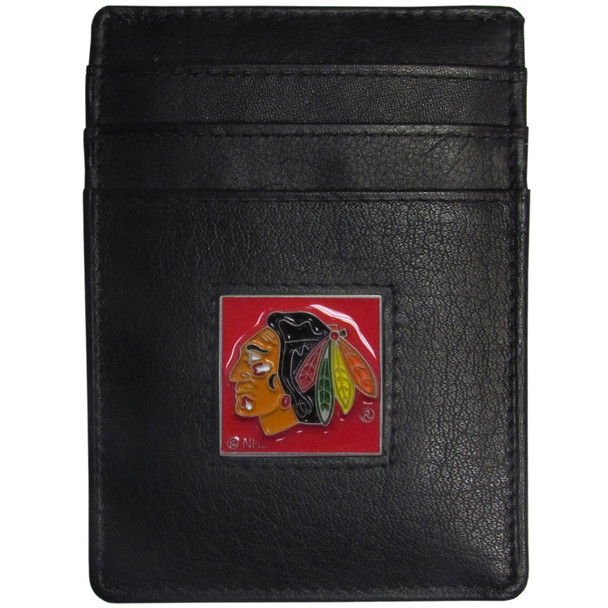 Chicago Blackhawks® Leather Money Clip/Cardholder