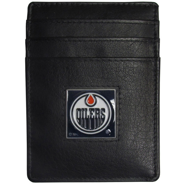 Edmonton Oilers® Leather Money Clip/Cardholder