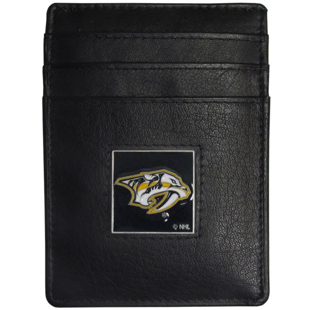 Nashville Predators® Leather Money Clip/Cardholder