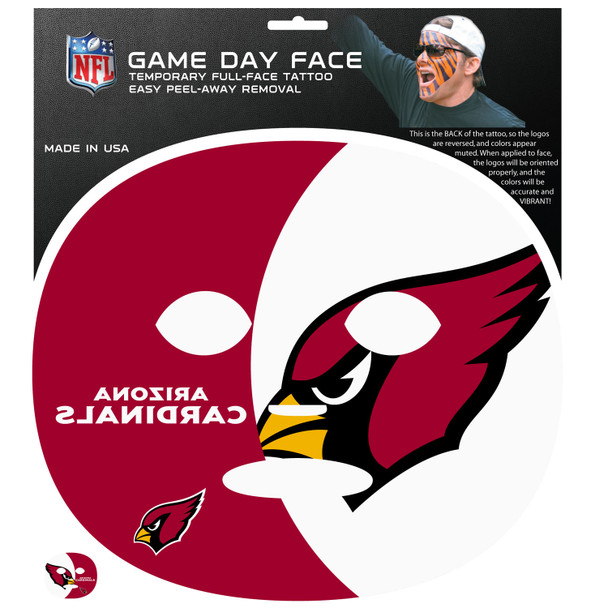 Arizona Cardinals Game Face Temporary Tattoo