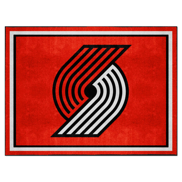 Portland Trail Blazers 8ft. x 10 ft. Plush Area Rug Trailblazer Primary Logo