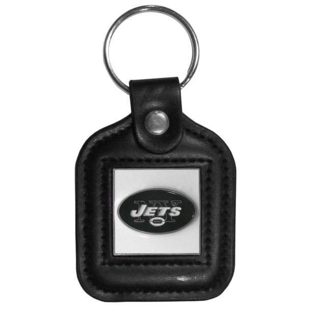 New York Jets Square Leatherette Key Chain