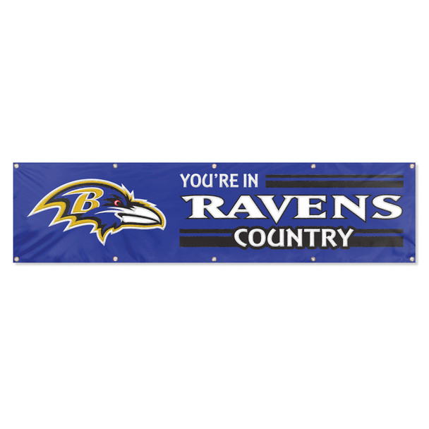 Baltimore Ravens Giant 8' x 2' Banner Wall Decor NFL Fan Display