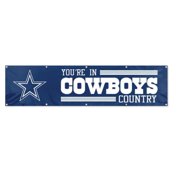 Dallas Cowboys Giant 8' x 2' Banner Wall Decor NFL Fan Display