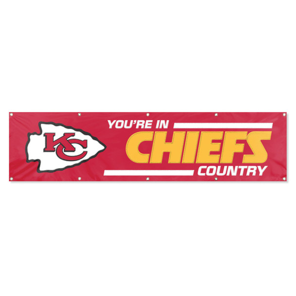 Kansas City Chiefs Giant 8' x 2' Banner Wall Decor NFL Fan Display