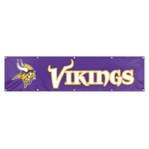 Minnesota Vikings Giant 8' x 2' Banner Wall Decor NFL Fan Display