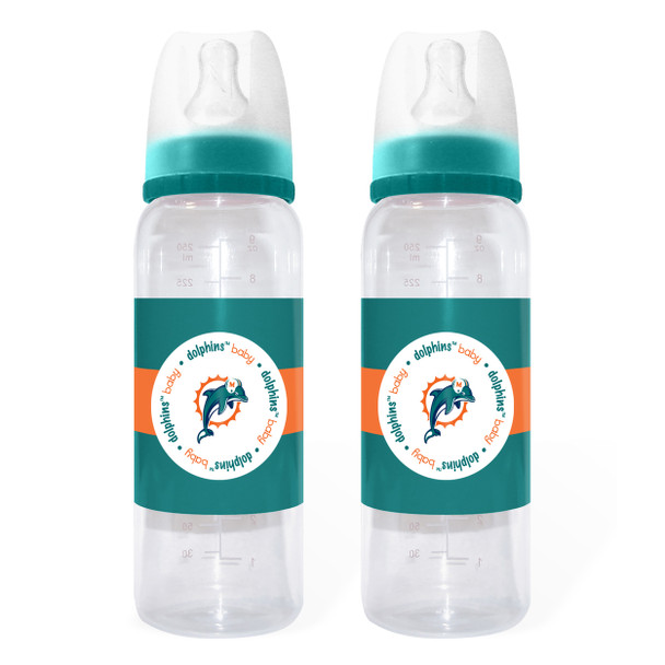 Miami Dolphins Baby Bottle 2 Pack