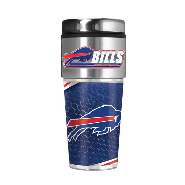 Buffalo Bills 16 oz. Travel Tumbler with Metallic Graphics
