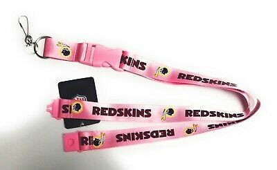 Washington Commanders Lanyard Keychain ID Holder NFL Fan Accessory - Breakaway with Key Ring - Pink