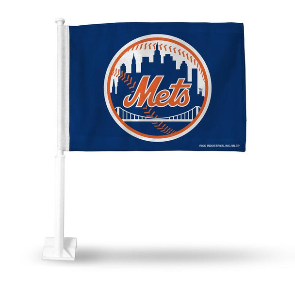 MLB Rico Industries New York Mets Logo Car Flag