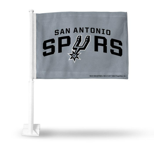 NBA Rico Industries San Antonio Spurs Gray Car Flag