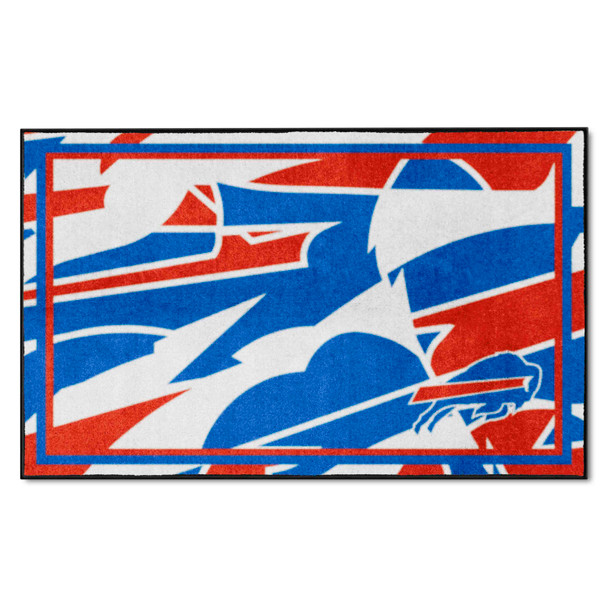 Buffalo Bills 4ft. x 6ft. Plush Area Rug XFIT Design Buffalo Bills 4ft. x 6ft. Plush Area Rug XFIT Design