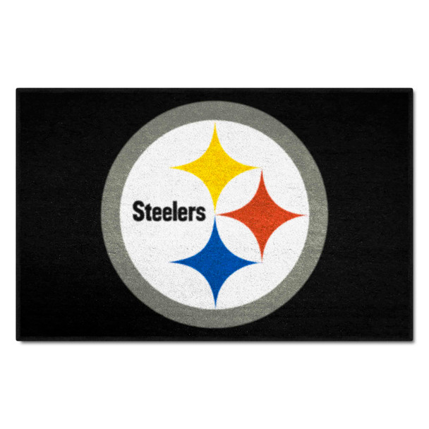 Pittsburgh Steelers Starter Mat Accent Rug - 19in. x 30in. Circular Steelers Primary Logo