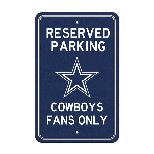 Dallas Cowboys Team Color Reserved Parking Sign Decor 18in. X 11.5in. Lightweight