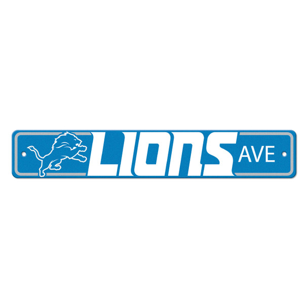 Detroit Lions Team Color Street Sign D√©cor 4in. X 24in. Lightweight