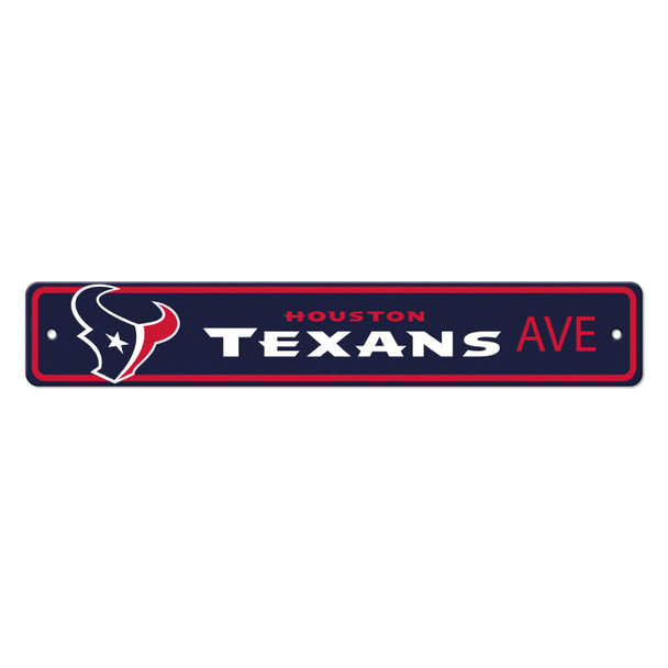 Houston Texans Team Color Street Sign D√©cor 4in. X 24in. Lightweight