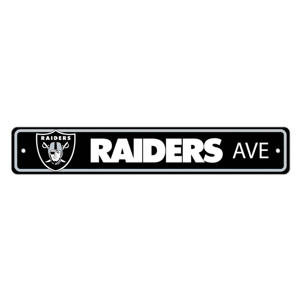 Las Vegas Raiders Team Color Street Sign D√©cor 4in. X 24in. Lightweight