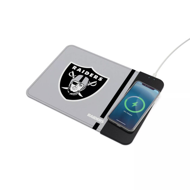 Las Vegas Raiders Wireless Charging Mouse Pad