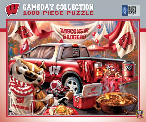 Wisconsin Badgers 1000 Piece Puzzle Gameday Design NCAA Jigsaw Puzzle Fan Activity
