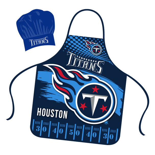 Tennessee Titans Chef Hat and Apron Set Cooking Kitchen BBQ Fan Gear