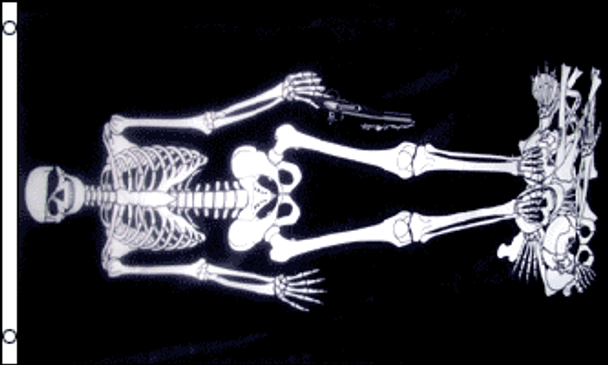Skeleton Flag 3x5ft Poly