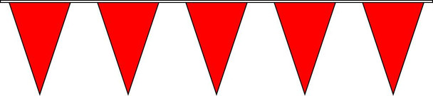 100ft Solid Red Pennant String Flags