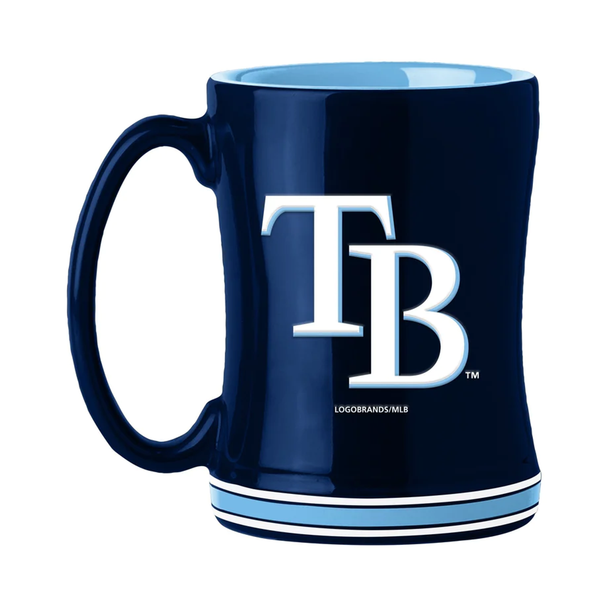 Tampa Bay Rays Sculpted Relief Coffee Mug 14oz Team Color NFL Drinkware